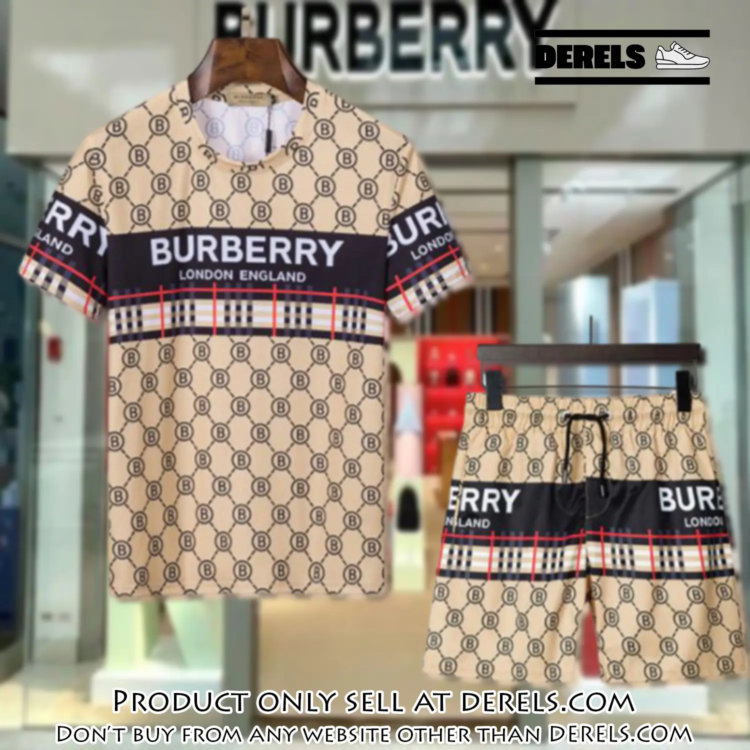 Burberry combo unisex tshirt & short limited luxury outfit cts1040 dr2359076